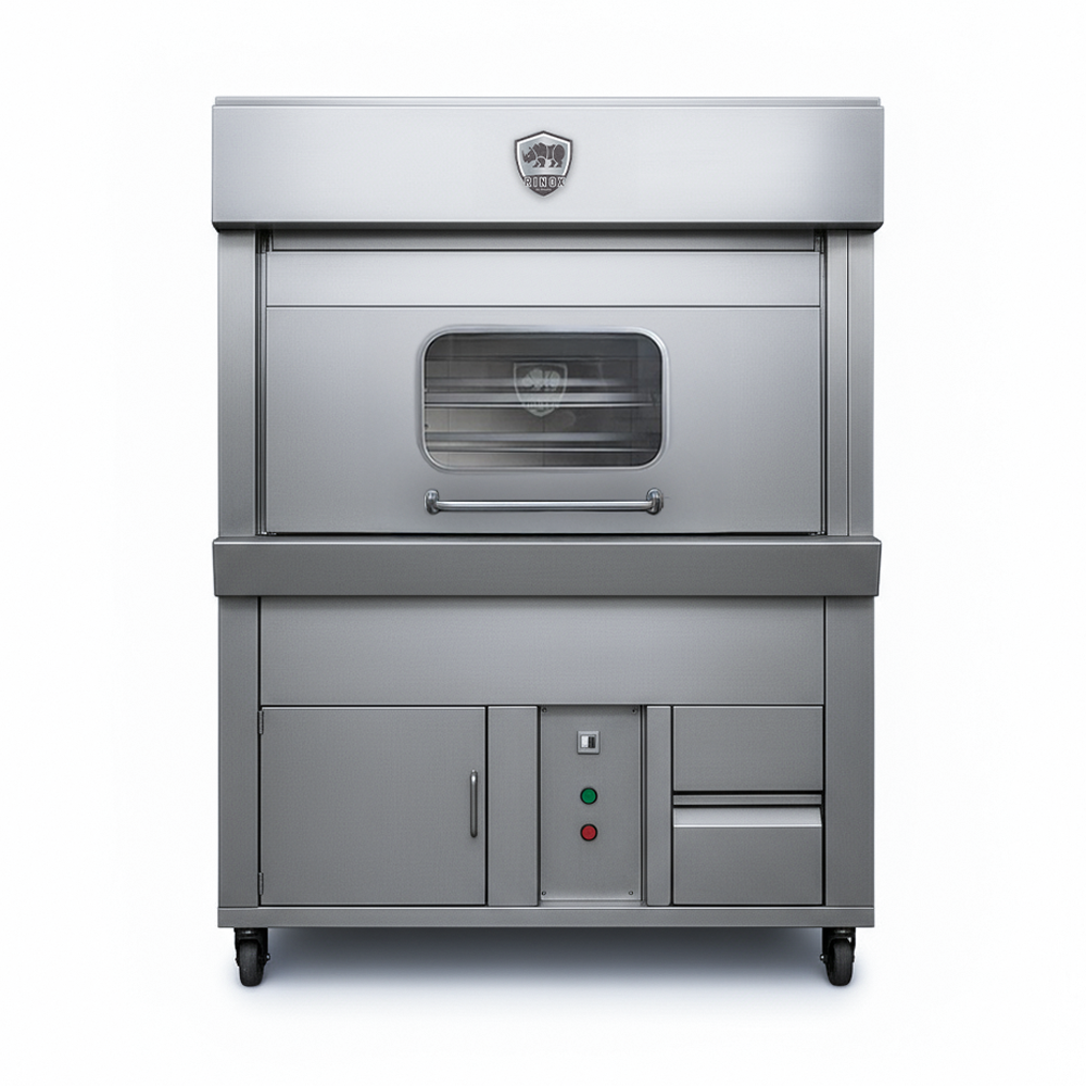 HORNO POLLERO CON COMPUERTA PANORÁMICA